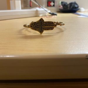 Alex and Ani Hamsa gold colored bangle